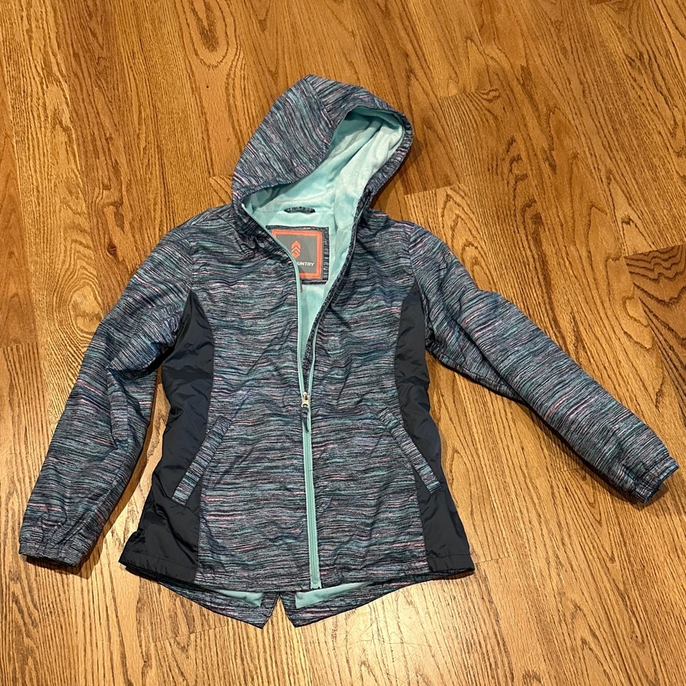 Free Country Big Kid Girls Water Resistant Lightweight Windbreaker - size Large